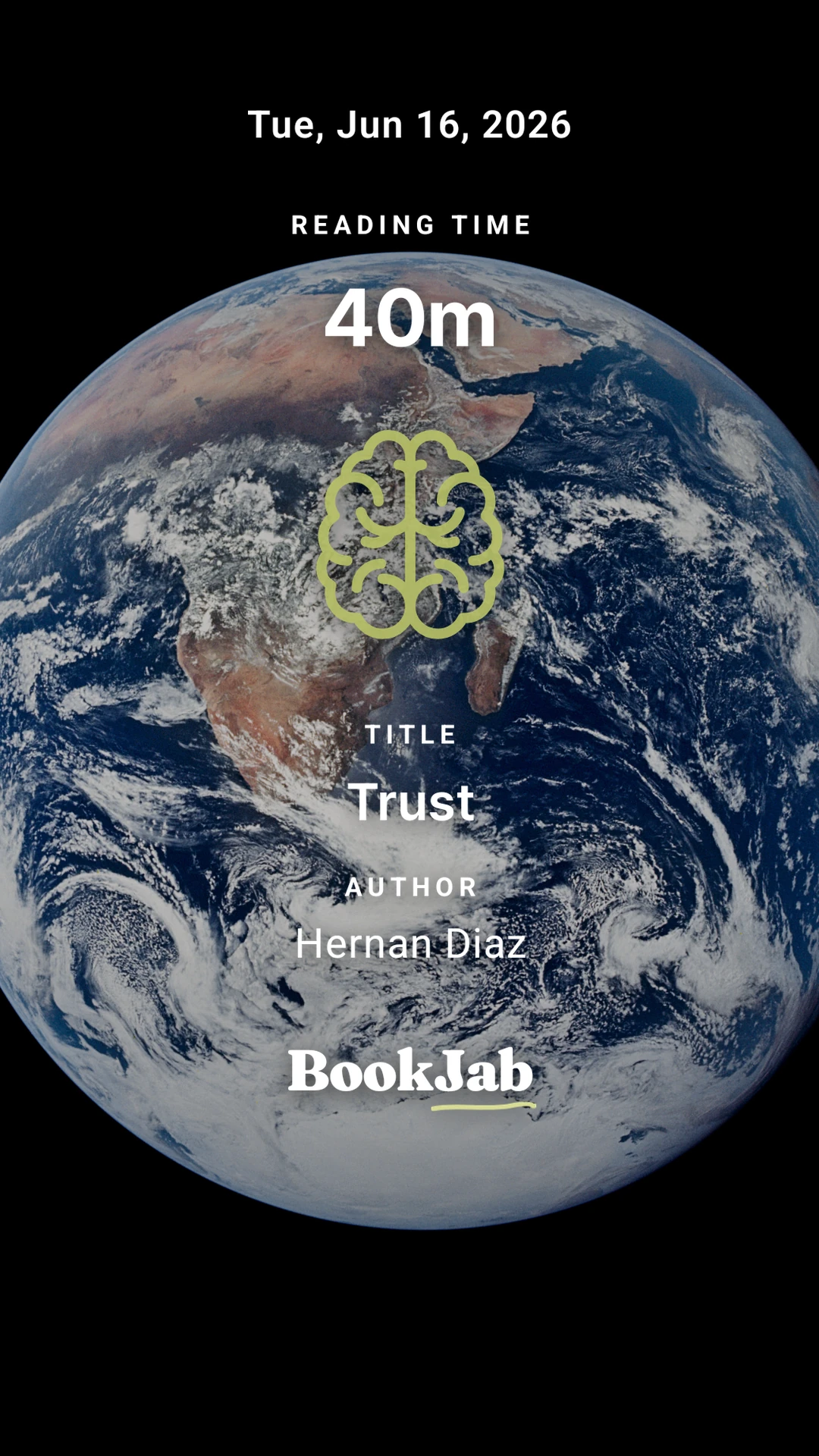 Trust · 40m — the Blue Marble