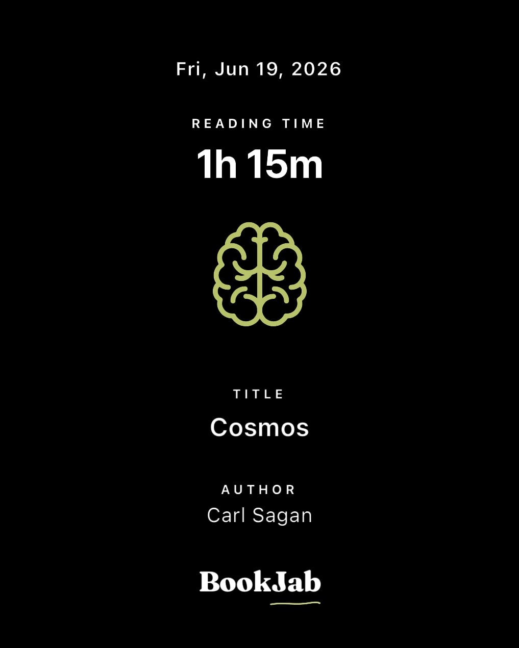 Reading time 1h 15m — Cosmos, Carl Sagan